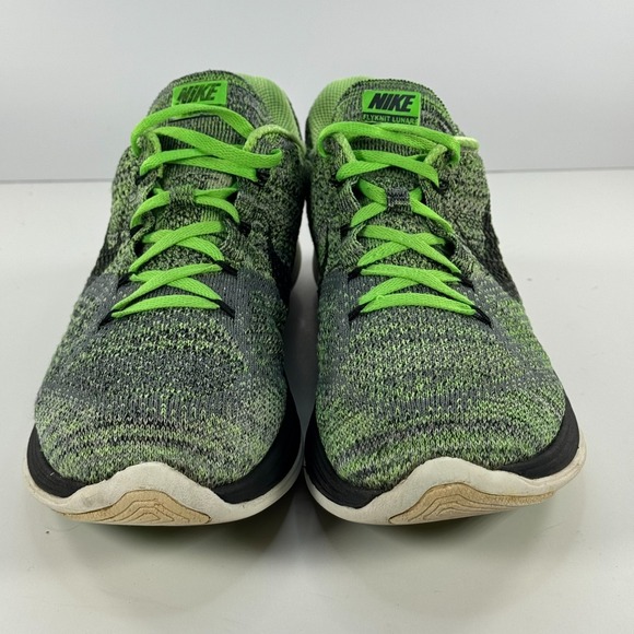 Nike Flyknit Lunar 3‎ Running Shoes Green Black White 698181-013 Men's Size 10.5 - Picture 3 of 10